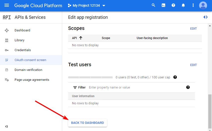 Настройка подключения Google Таблиц