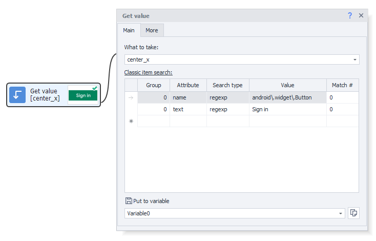Looking for Sign in button