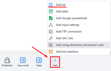 through static blocks panel