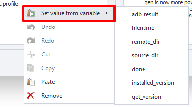 Insert from variable