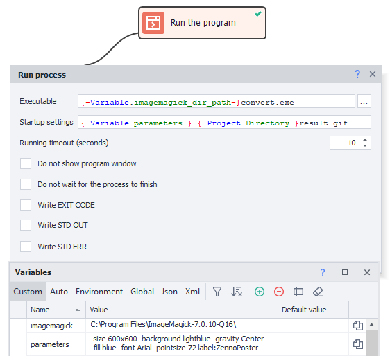How to work with the action?